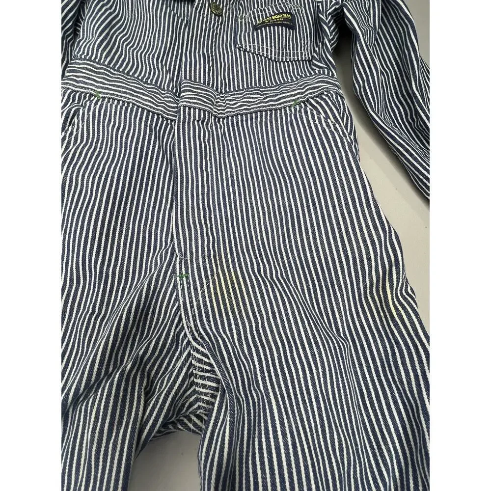 Vintage Child OshKosh B'Gosh Striped Sanforized Union Made Coveralls